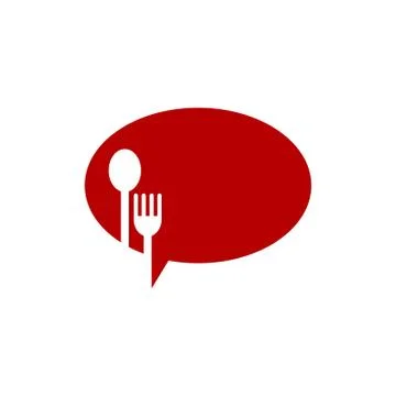 Restaurant chat application theme logo template Stock Illustration