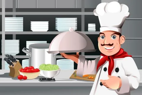 Restaurant chef Stock Illustration