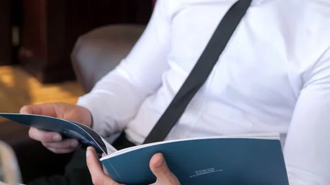 In The Restaurant, The Client Accepts The Order Of A Stylish Man In An Elite Stock Footage 172354209