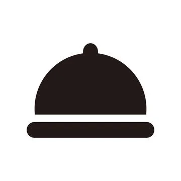 Restaurant cloche icon vector isolated on white background for your web Stock Illustration