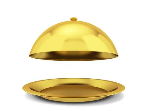 Restaurant cloche plate Stock Illustration