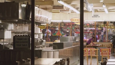 Restaurant closing at night 스톡 동영상 111535338