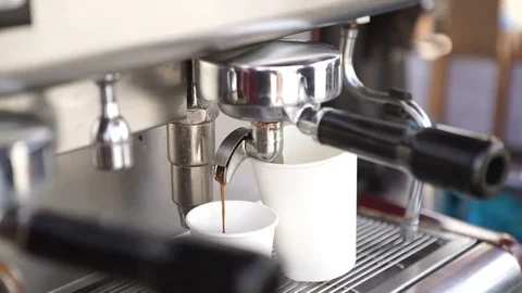 Restaurant coffe machine Stock Footage 79075528