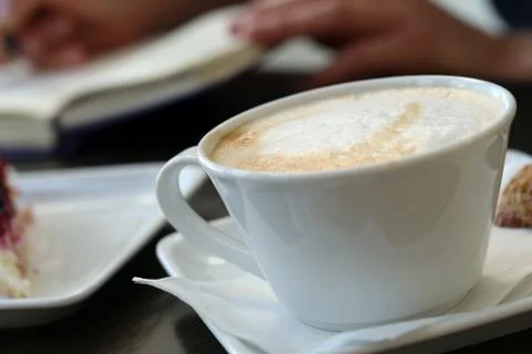 Restaurant. coffee cup on the table Stock Photos