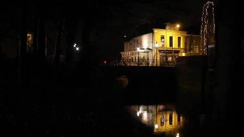 Restaurant in the dark Video stock 142589687