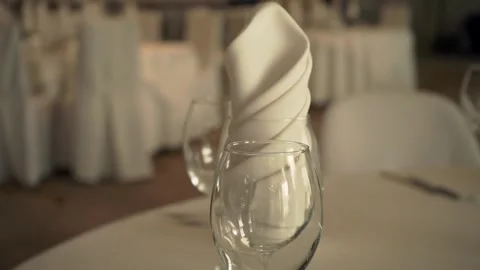 Restaurant decorated in wedding style Vídeo Stock 327630256