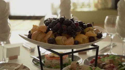 Restaurant decorated in wedding style 動画素材 327630307