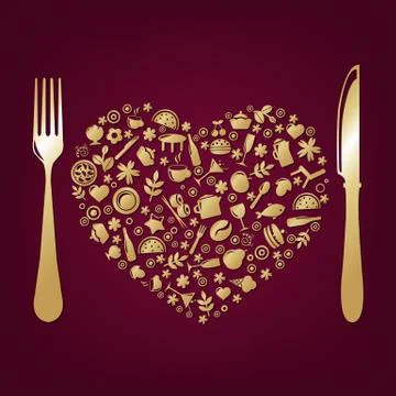 Restaurant design Stock Illustration