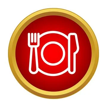 Restaurant dining eating experience icon button design Stock Illustration
