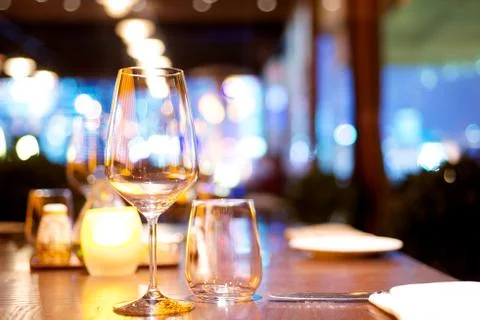 Restaurant dinner table Stock Photos