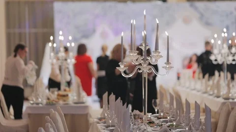 Restaurant festive background Stock Footage 100711626