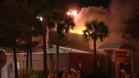 Restaurant Fire 12 Stock Footage 688271