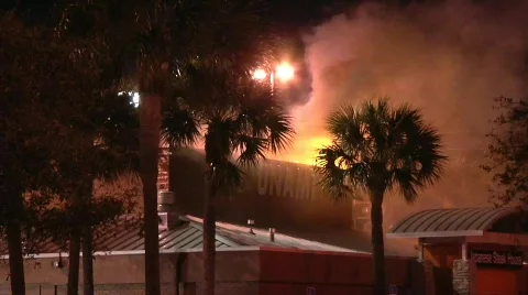 Restaurant Fire 5 Stock Footage 688470