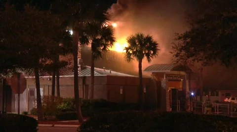 Restaurant Fire 7 Stock Footage 688444