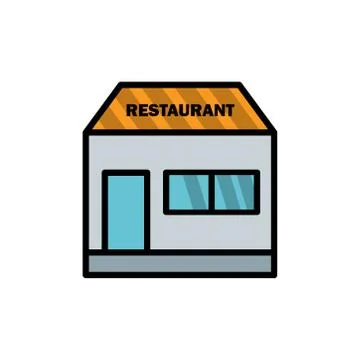 Restaurant flat icon Stock Illustration