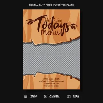 Restaurant Food Flyer Template Stock Illustration