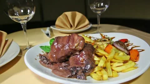 Restaurant food Stock Footage 24671460