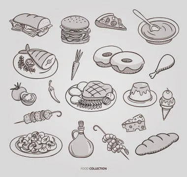Restaurant food menu illustration design Stock Illustration