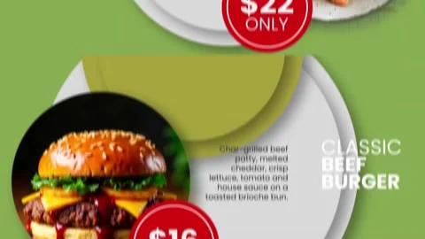 Restaurant Food Menu Preview Stock Footage 345315913