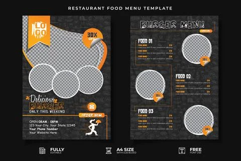 Restaurant Food Menu Template Stock Illustration