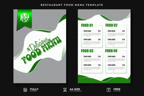 Restaurant Food Menu Template Stock Illustration