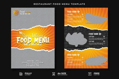 Restaurant Food Menu Template Stock Illustration
