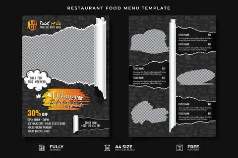 Restaurant Food Menu Template Stock Illustration