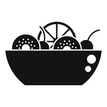 Restaurant fruit salad icon simple vector. Diet meal Stock Illustration