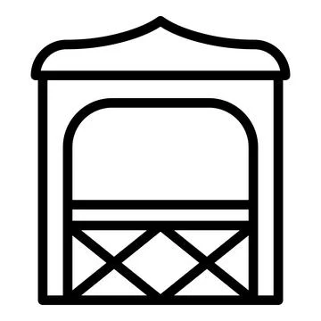 Restaurant gazebo icon outline vector. Pergola house Stock Illustration