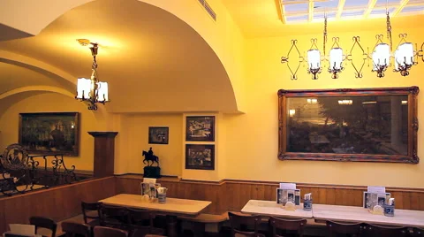 A restaurant in Germany with its own brewery Stock Footage 59081280