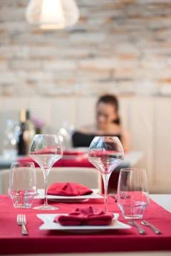 Restaurant Get ready. mug Table Indoor Life Wine glass Still life Diet Tableware Stock Photos