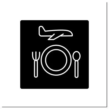 Restaurant glyph icon Stock Illustration
