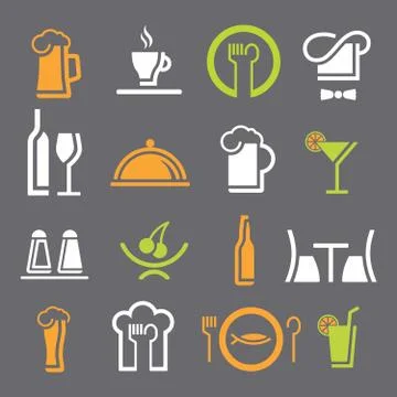 Restaurant icon color2 Stock Illustration