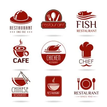 Restaurant icon set  Stock Illustration