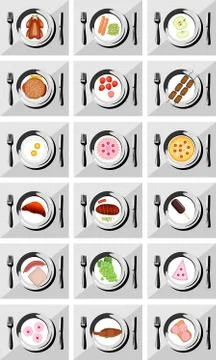 Restaurant icon set suitable for info graphics, websites and print media Illustrazione stock