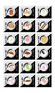 Restaurant icon set suitable for info graphics, websites and print media EPS8 Stock Illustration