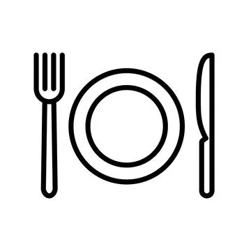 Restaurant icon template Stock Illustration
