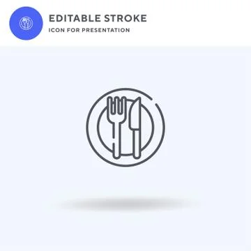 Restaurant icon vector, filled flat sign, solid pictogram isolated on white Stock Illustration