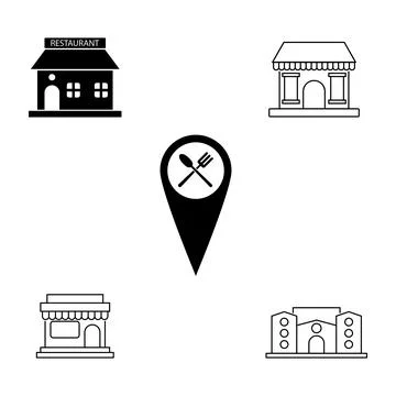 Restaurant icon vector Ilustración de archivo