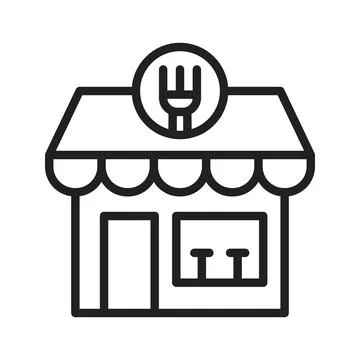 Restaurant icon vector image. Stock Illustration