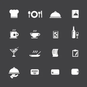 Restaurant icons Stock Illustration
