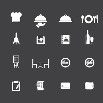 Restaurant icons Stock Illustration