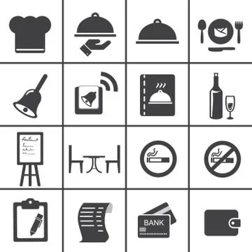 Restaurant icons Stock Illustration