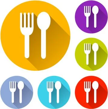 Restaurant icons Stock Illustration