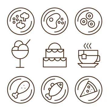 Restaurant icons イラスト素材