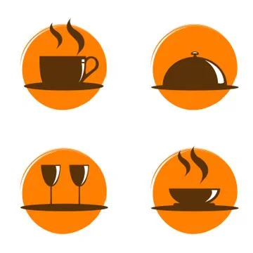 Restaurant icons Stock Illustration