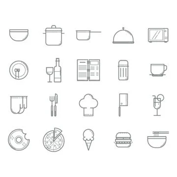Restaurant Icons Stock-Illustration