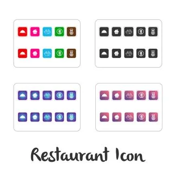 Restaurant Icons Stock Illustration