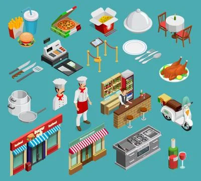 Restaurant Icons Set イラスト素材