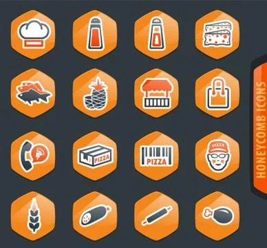 Restaurant icons set Stock Illustration